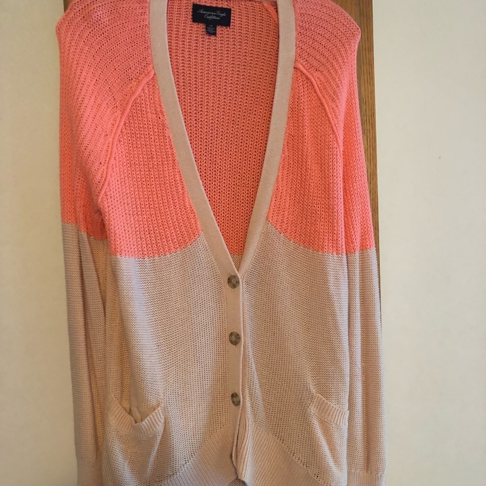Flowy hot pink and light pink cardigan